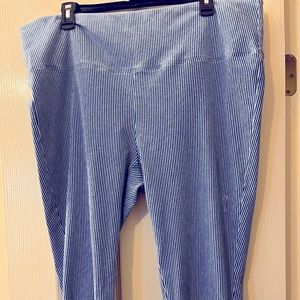 AVENUE Pinstripe stretch jean capri leggings